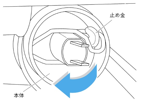 バルブの止め金を外す_イメージ