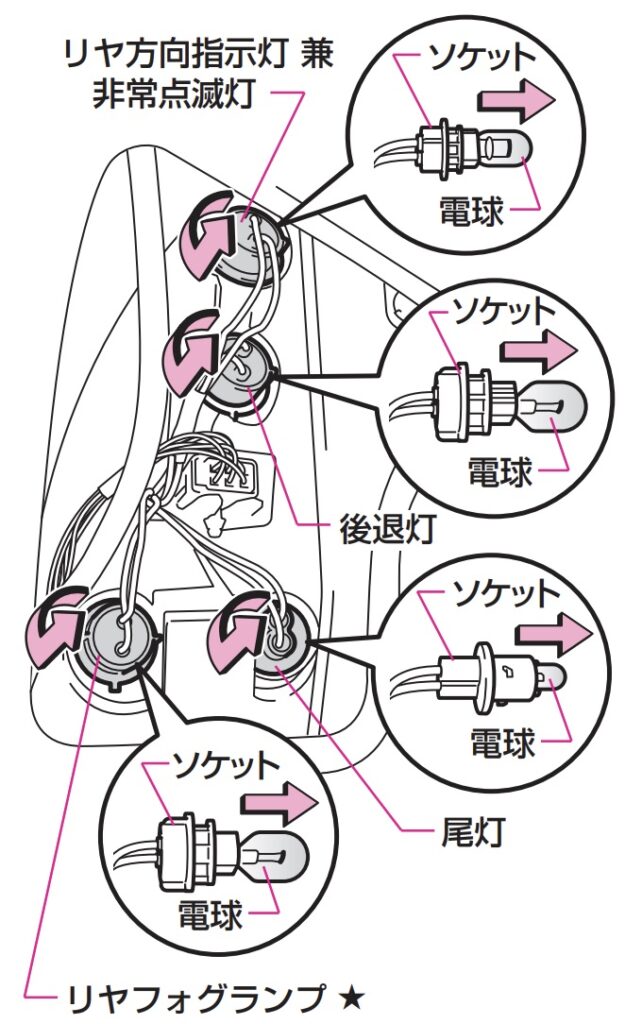 20系バックランプ交換2