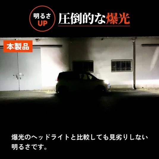HID屋LEDバッククランプ9760lx ヘッドライトに見劣りしない明るさ