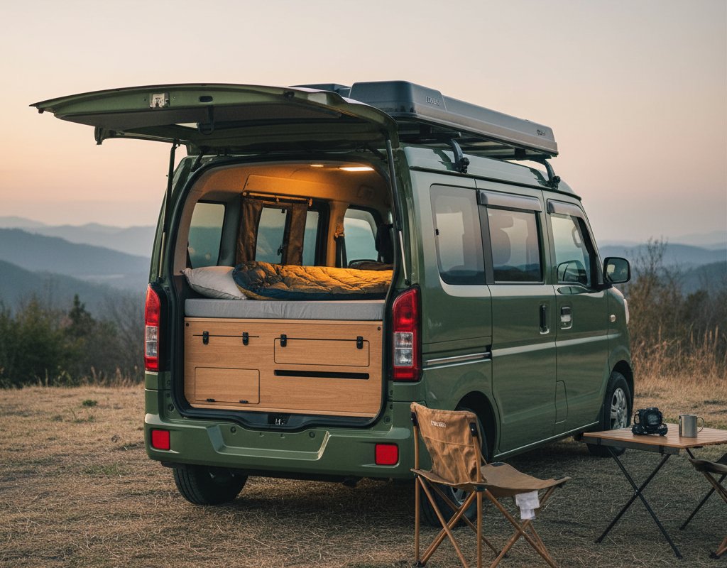 軽バンキャンピングカーの自作方法!作り方4ステップ