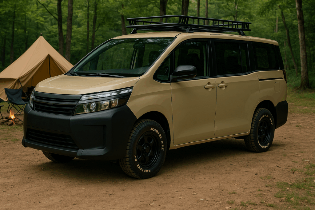 レトロ仕様にカスタムしたヴォクシー