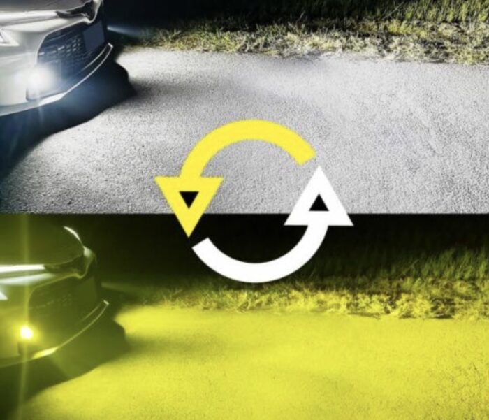 LEDフォグランプ2色切り替えの点灯イメージ_HID屋