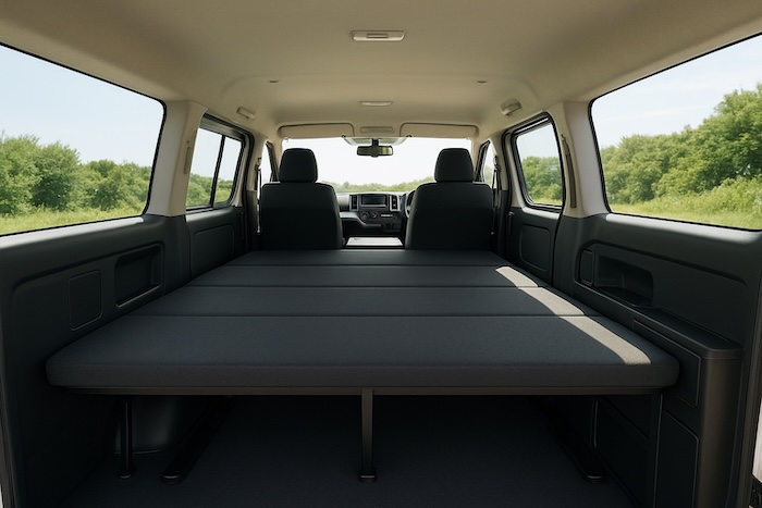 ハイエースアイデアグッズのベッドキット