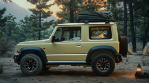 ジムニーでキャンプ場にて車中泊