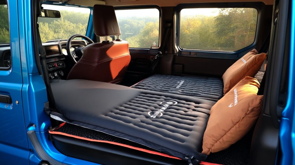 ジムニーの段差をインフレータブルマットで解消