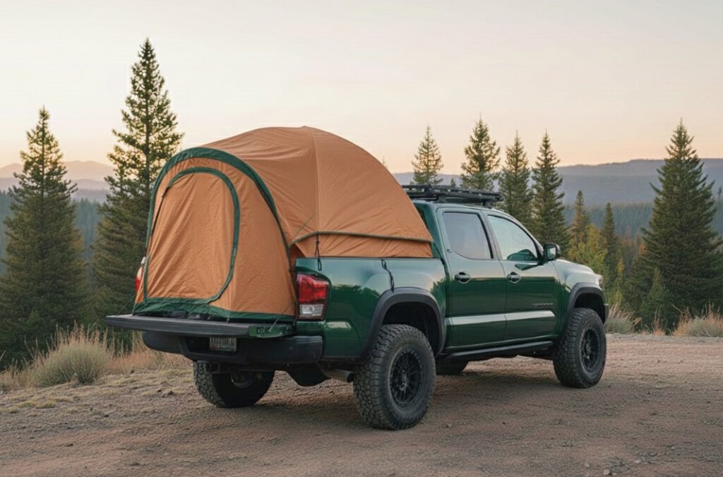 荷台に貼ったテントのイメージ