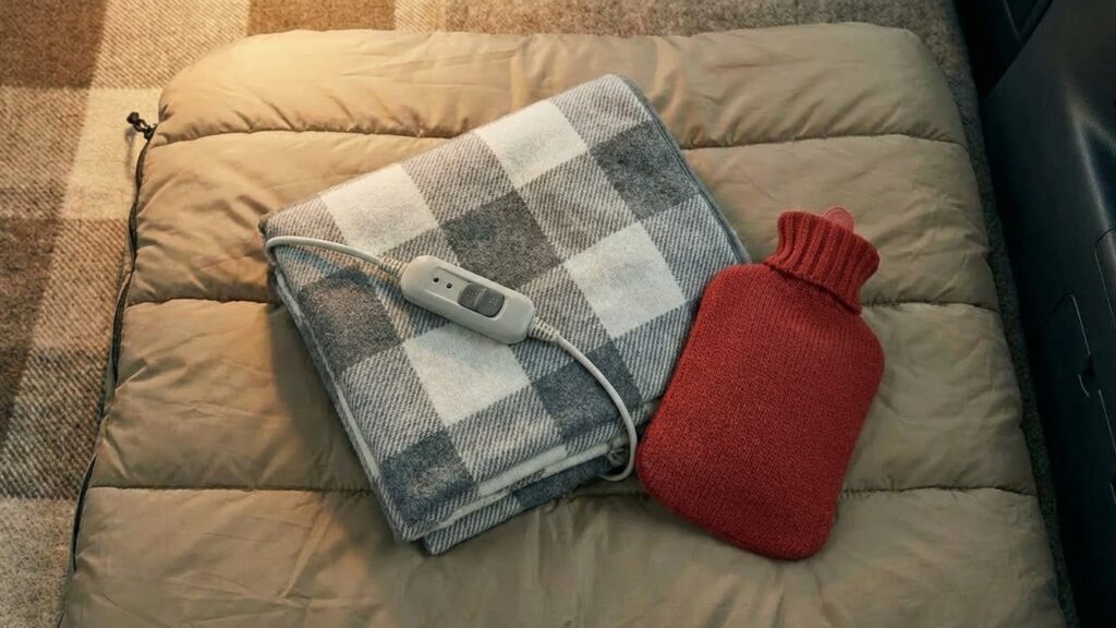 冬の車中泊時に使う電気毛布と湯たんぽ