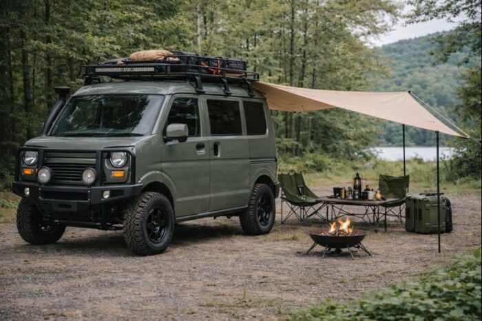 キャンプ場でのカスタムしたエブリィ(写真はイメージです)