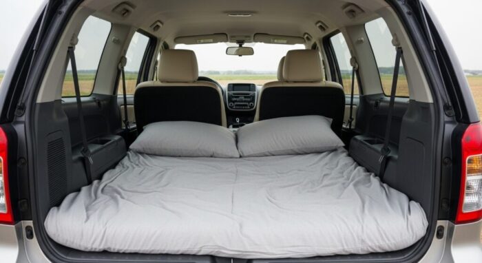 マットレスの使用イメージ（車両はフォレスターと異なります）