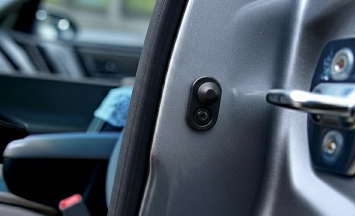 ドア内側のカーテシスイッチ