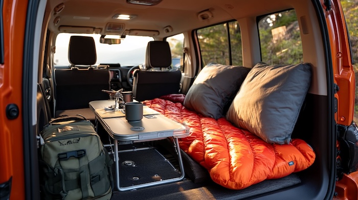 車内のミニテーブル