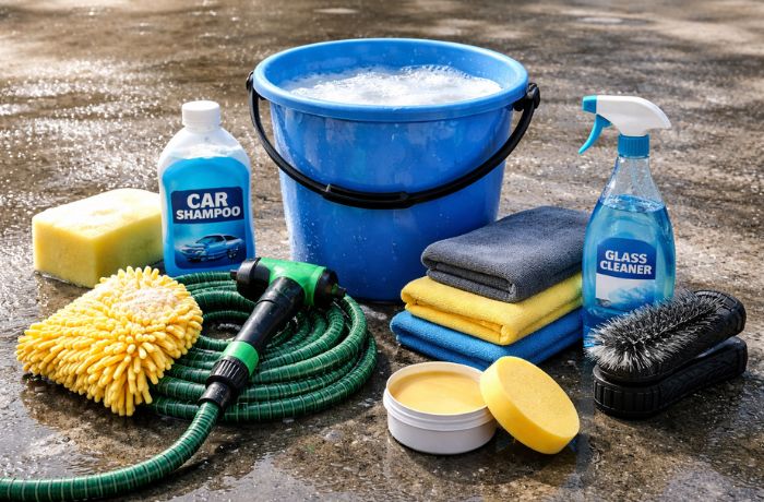 コーティングをメンテナンスするための道具イメージ