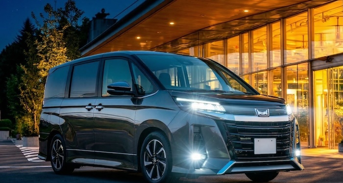 ヘッドライトがLEDのノア