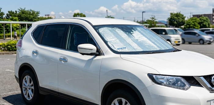 暑さ対策をした車