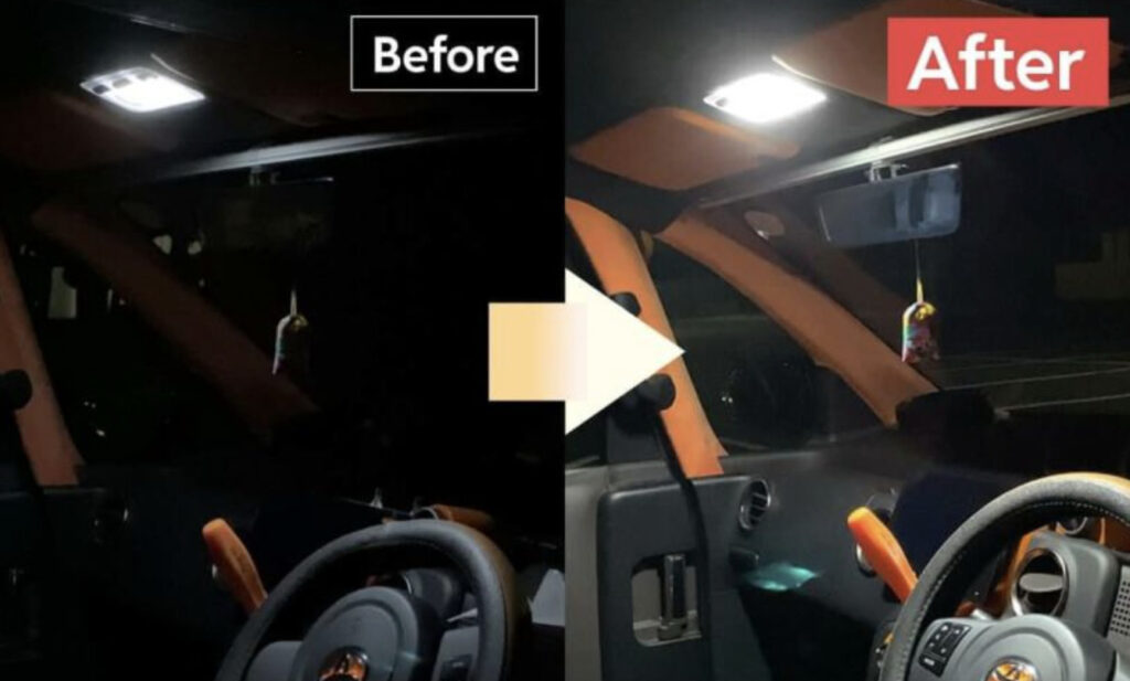 LEDルームランプの点灯イメージ