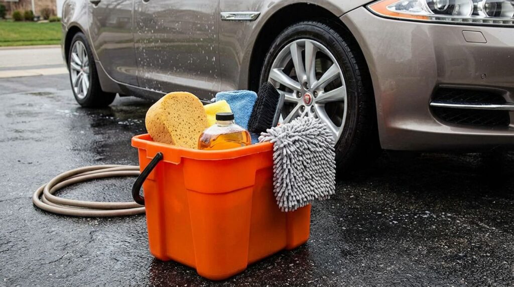 洗車に使うバケツのイメージ