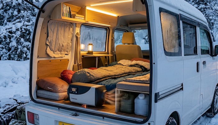 断熱性が低い軽キャンピングカーのイメージ