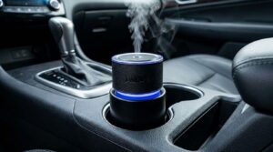 車用アロマディフューザーHID屋のAURAタイプAを使用しているイメージ