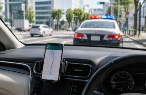車のスマホホルダーは違反？罰則は？違反にならない位置とポイントを解説