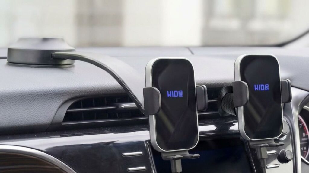 HID屋2Way式スマホホルダーワイヤレス充電の使用イメージ