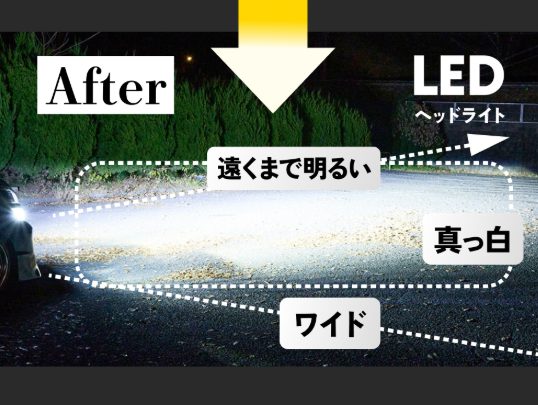 DSシリーズ純正HIDとLEDの比較画像 after