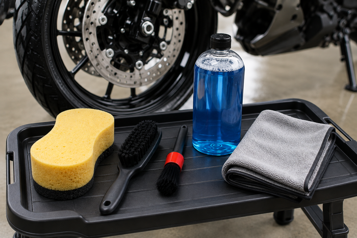 バイクホイール洗車の必要な道具
